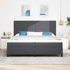 vidaXL Cama tipo Box Spring Gris Oscuro y 200 x 200 cm Tela de Pana