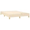 vidaXL Cama box spring con colch&oacute;n tela color crema 140x190 cm