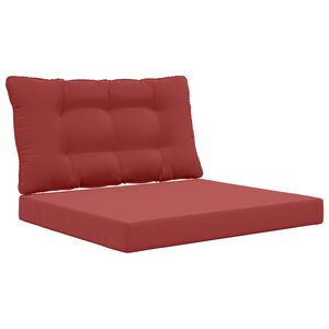 vidaXL Coj&iacute;n para sof&aacute; de exterior 2 pcs Rojo vino tinto Poli&eacute;ster