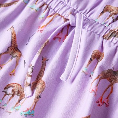 Vestido infantil mangas con volantes cordón lila 92