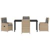 vidaXL Conjunto de Comedor de Jard&iacute;n 5 pcs Beige y Gris Claro