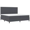 vidaXL Cama Box Spring LED Gris Oscuro y 200 x 200 cm Tela de Pana