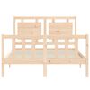 vidaXL Estructura de cama sin colch&oacute;n madera de pino blanca 140x200 cm