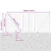 vidaXL Poste de Valla Gris 100 x 1,6 m (malla de 50 mm) Acero y PVC