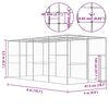 vidaXL Jaula para gatos acero galvanizado 6x3x2,5 m
