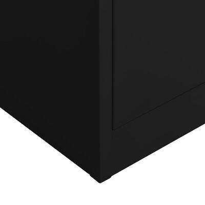 vidaXL Armario de taquilla de acero negro 90x40x180 cm