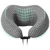 vidaXL Almohada de viaje para el cuello Gris Espuma Viscoel&aacute;stica