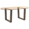 vidaXL Patas para mesa de centro en forma de V (2 unidades, acero natural, 60 x 42-43,3 cm)