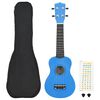 vidaXL Set de ukelele soprano con funda para ni&ntilde;os azul beb&eacute; 21