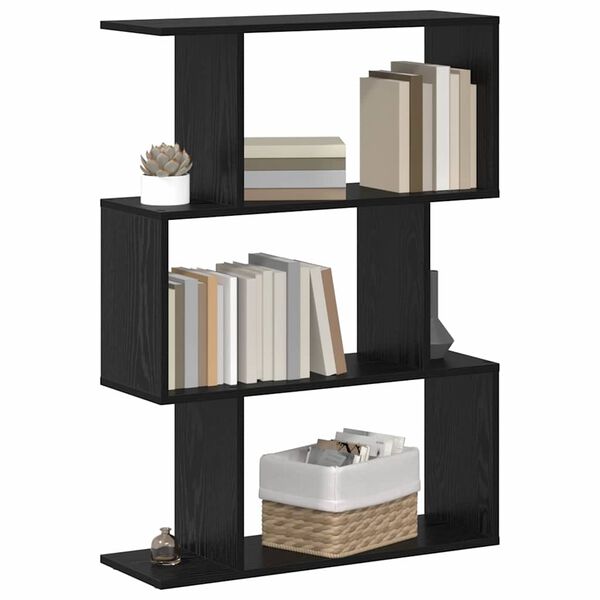 vidaXL Librer&iacute;a Roble Negro 70 x 24 x 97 cm Madera de ingenier&iacute;a