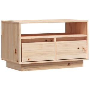 vidaXL Mueble de TV de madera maciza de pino 60x35x37 cm