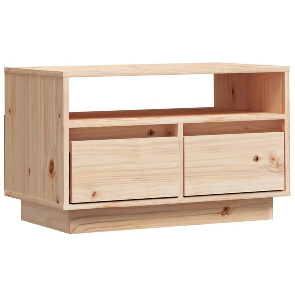 vidaXL Mueble de TV de madera maciza de pino 60x35x37 cm