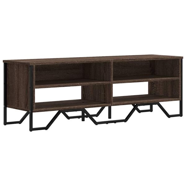 vidaXL Mueble de TV madera de ingeniería marrón roble 122x34x41 cm