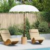 vidaXL Parasol Balinés Crema 185 x 185 x 260 cm Algodón
