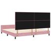 vidaXL Cama tipo Box Spring con cabecera Rosa 200 x 200 cm Terciopelo