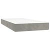 vidaXL Cama box spring con colch&oacute;n terciopelo gris claro 120x190 cm