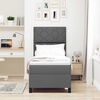 vidaXL Cama tipo Box Spring con colch&oacute;n Gris oscuro 80 x 200 cm tela