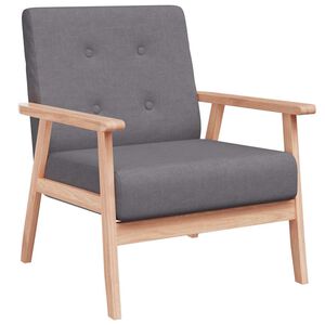 vidaXL Sill&oacute;n de tela gris oscuro