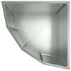 vidaXL Macetero de Esquina Plateado 45 x 45 x 50 cm Acero galvanizado