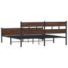 vidaXL Estructura de cama sin colch&oacute;n metal roble marr&oacute;n 200x200 cm