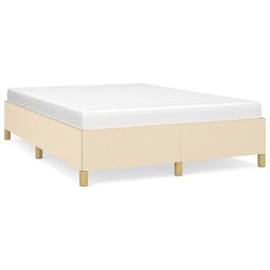 vidaXL Cama sin colch&oacute;n tela color crema 140x200 cm