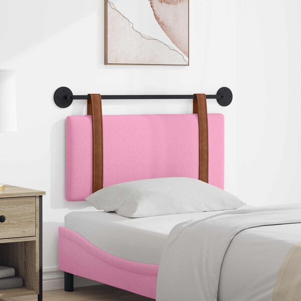 vidaXL Cabecera Colgante Liso Rosa 90 x 55 x 5 cm PU antiguo