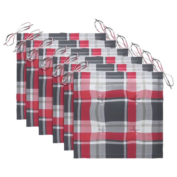 vidaXL Sillas comedor de jardín y cojines 6 uds madera maciza acacia