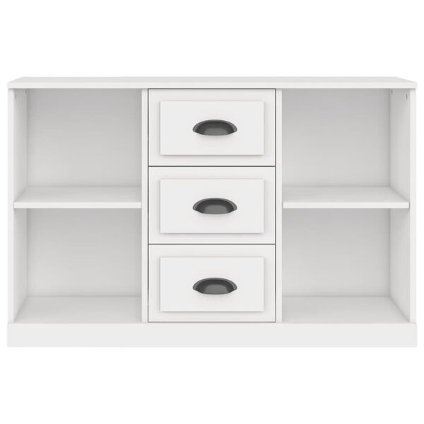 vidaXL Aparador de madera contrachapada blanco 104,5x35,5x67,5 cm