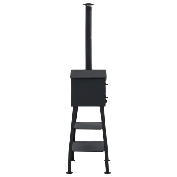 vidaXL Horno de pizza exterior carb&oacute;n 2 piedras de arcilla reflectaria