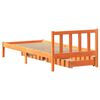 vidaXL Estructura de cama sin colch&oacute;n madera maciza marr&oacute;n 75x190 cm