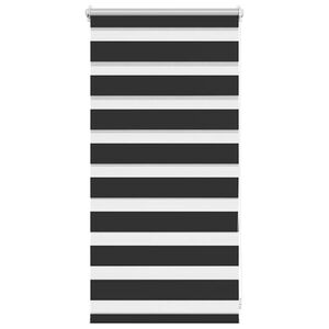 vidaXL Estor Zebra 40,9x100 cm Tejido Ancho 36,7 cm Negro