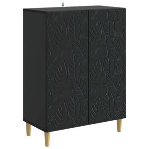 vidaXL Aparador Negro 66 x 34,5 x 90 cm Madera de ingenier&iacute;a