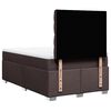 vidaXL Cama box spring con colch&oacute;n tela marr&oacute;n oscuro 120x190 cm