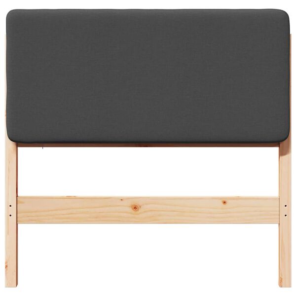 vidaXL Cabecero tapizado con cabecera Marr&oacute;n y gris oscuro 90 cm