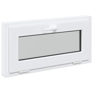 vidaXL Ventana de s&oacute;tano RISOR 80 x 40 cm PVC y vidrio Blanco