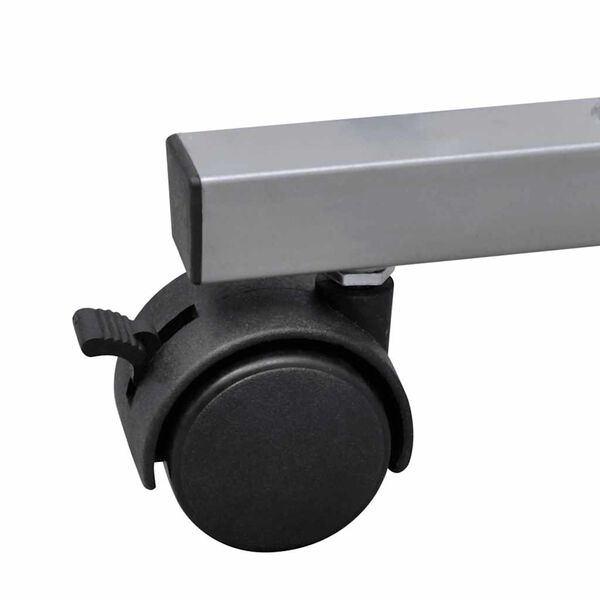 vidaXL Escritorio compacto de ordenador con bandeja de teclado blanco