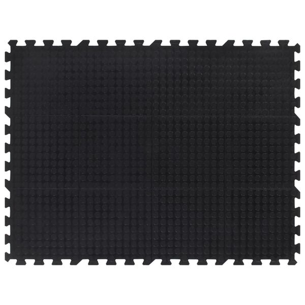 vidaXL Baldosa de suelo de goma negro 12 mm 90x120 cm