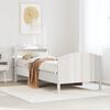 vidaXL Estructura de cama sin colch&oacute;n madera maciza blanca 75x190 cm