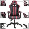 vidaXL Silla de gaming de cuero sint&eacute;tico color vino tinto