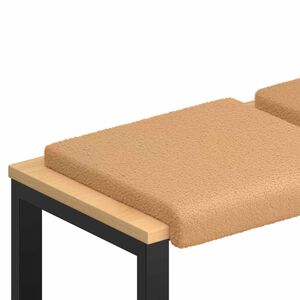 vidaXL Coj&iacute;n de banco 4 uds. Tela Sherpa Beige Profundidad 35 cm