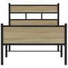 vidaXL Estructura de cama sin colchón madera roble Sonoma 100x190 cm