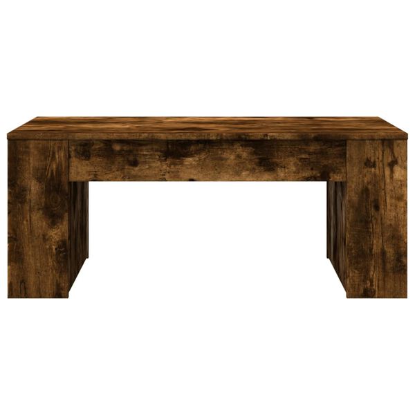 vidaXL Mesa de centro madera de ingenier&iacute;a roble ahumado 102x55x42 cm