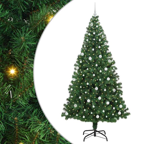 vidaXL &Aacute;rbol de Navidad artificial Verde 240 cm PVC y Acero y Pl&aacute;stico