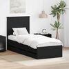 vidaXL Estructura de cama Negro 90 x 200 cm Madera Ingenieril