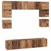 vidaXL Conjunto de mueble de TV 8 pcs Madera envejecida