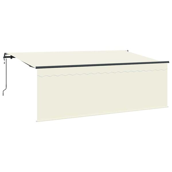vidaXL Toldo Retr&aacute;ctil Crema 350 x 200 cm Poli&eacute;ster y Aluminio