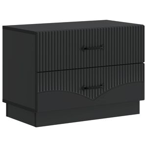 vidaXL Armario de Noche Negro 62 x 34,5 x 44,5 cm Madera de Ingenier&iacute;a