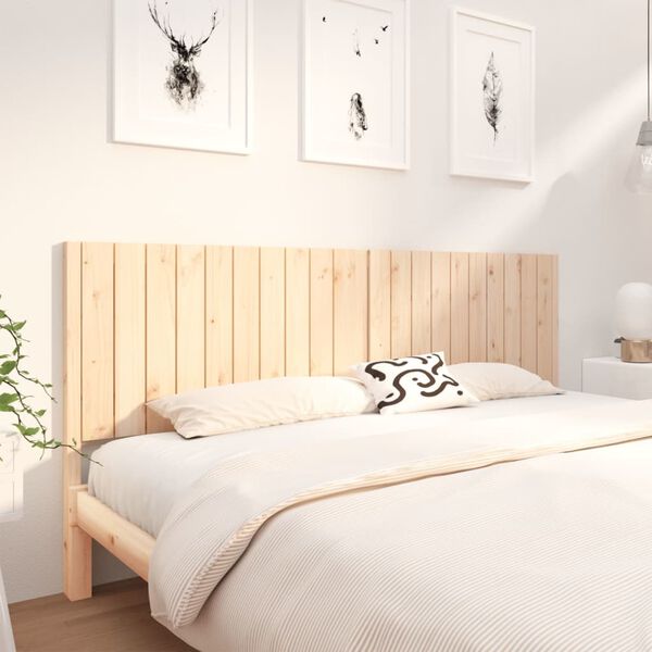 vidaXL Cabecero de cama madera maciza de pino 205,5x4x100 cm
