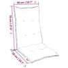 vidaXL Cojines de silla respaldo alto 6 uds tela Oxford color crema