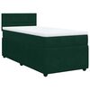 vidaXL Cama box spring con colch&oacute;n terciopelo verde oscuro 90x190 cm